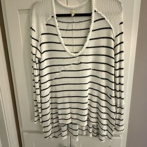 Striped Knit Women's Top